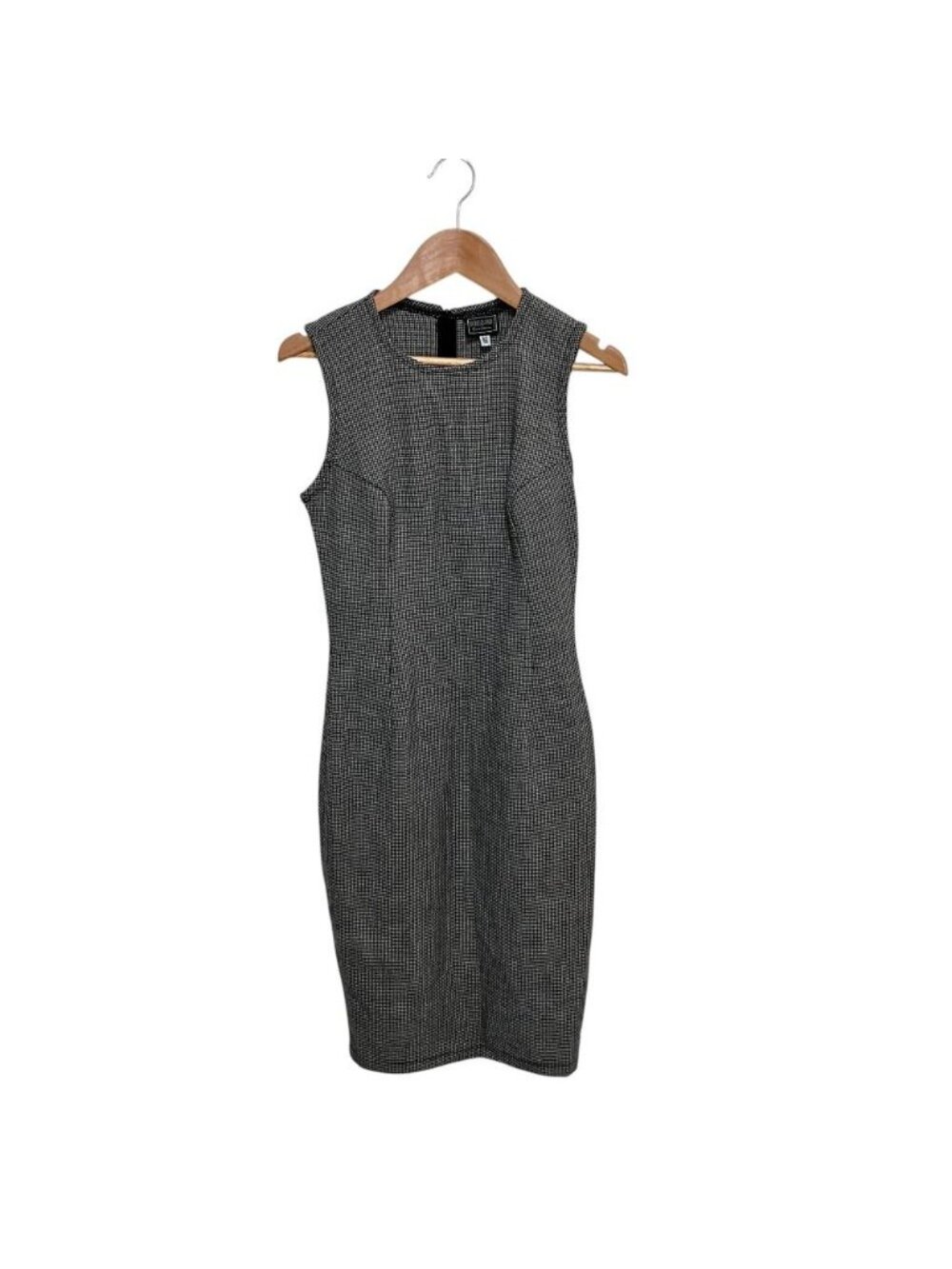 Versace Versus Gianni Houndstooth Stretch Sleeveless Dress 24/ Black White 38